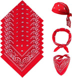 Aomig Bandana Head Scarf for Men and Women, Stylish Cowboy Headband Handkerchief, Multi-purpose Hair Scarf Paisley Print Unisex Headwraps, Bib Party Face Covering Headwear for Motorcycling