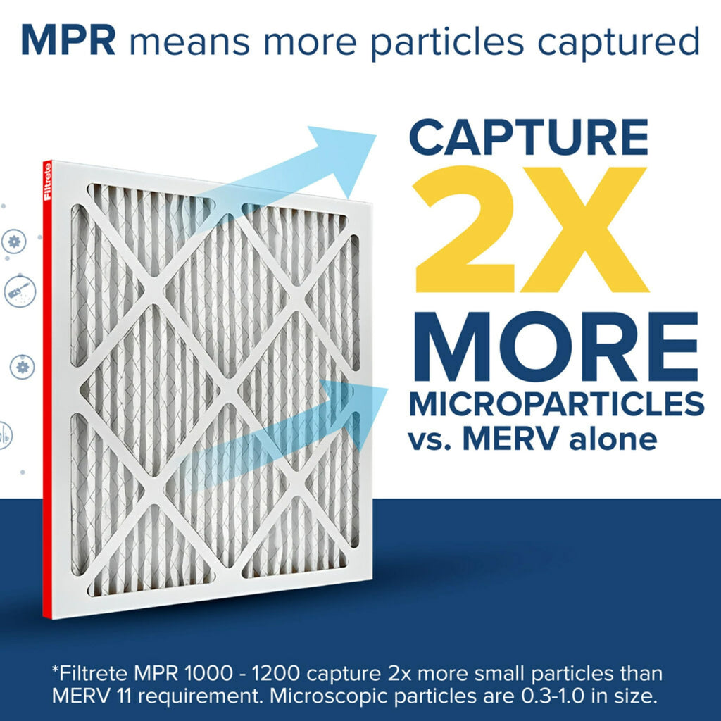 Filtrete 16x25x1 Air Filter, MERV 11, MPR 1000, 4 HVAC Filters