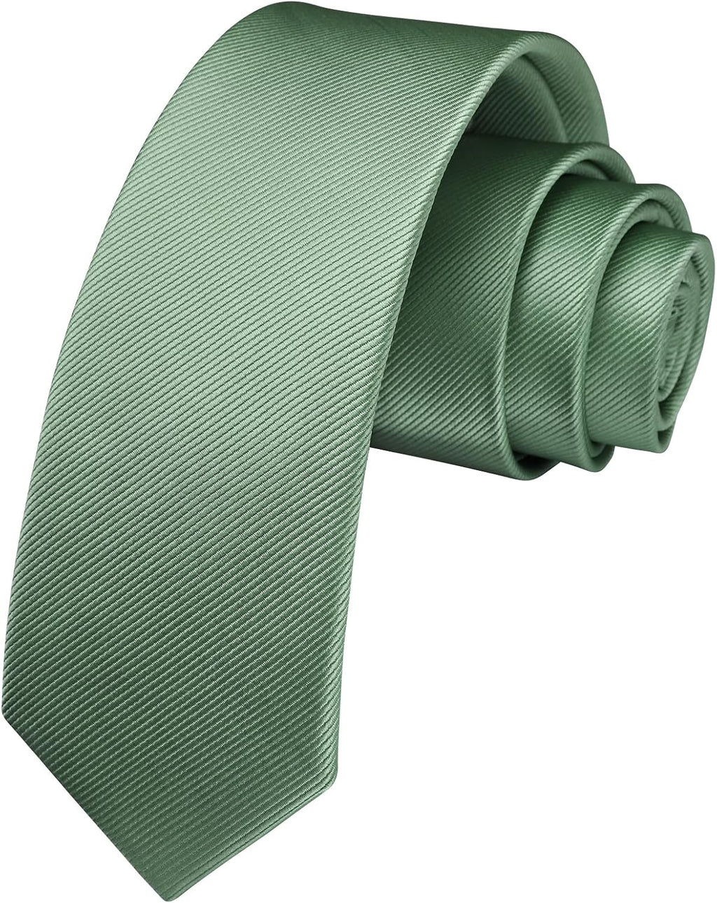HISDERN Skinny Tie Solid Color 6cm Slim Ties for Men Wedding Classic Formal Business Necktie