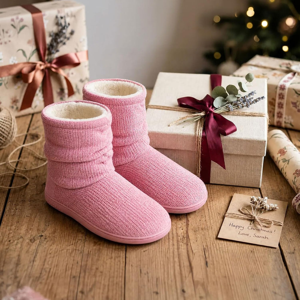 LongBay Women Slipper Boots Warm Memory Foam Indoor Outdoor House Shoe Gift