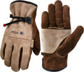 WZQH Leather Work Gloves for Men or Women.Gardening,Welding,Coffee-grey L