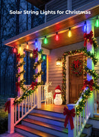 Brightown 52FT Solar String Lights Outdoor Waterproof, Last 30+ Hrs Runtime