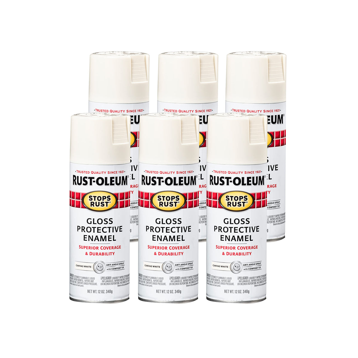 Rust-Oleum 7776830 Stops Rust Spray Paint, 12 oz, Flat Black