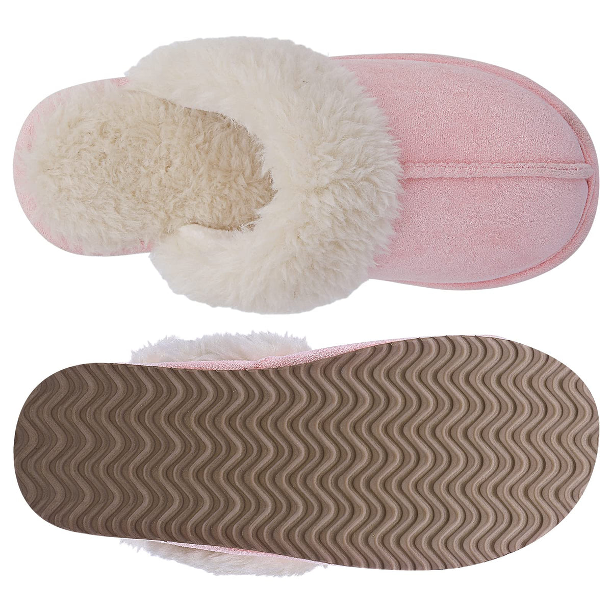 Litfun Women's Fluffy Memory Foam Slippers House Shoes Indoor