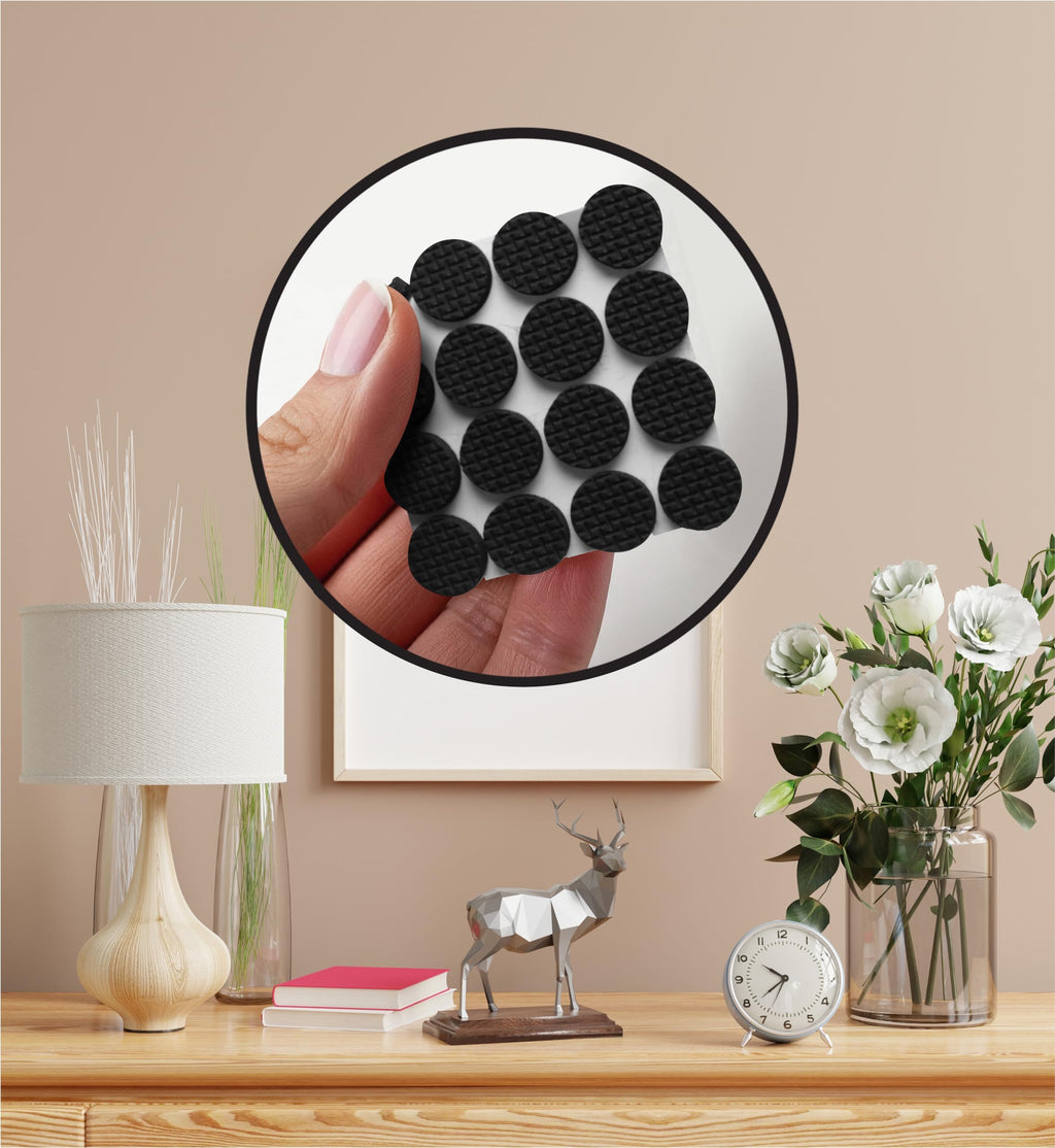 Slipstick GorillaPads Non Slip Furniture Pads/Gripper Floor Protectors (Set of 4) 3 Inch Square Self Adhesive Rubber Stoppers for Furniture Legs, CB155
