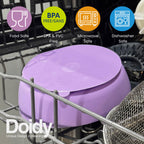 Doidy Cup, Open Cup for Training Baby 6 Months-3 Years, 200ml, Slanted Weaning Cup with Handles for Learning to Drink, BPA Free (Orange)