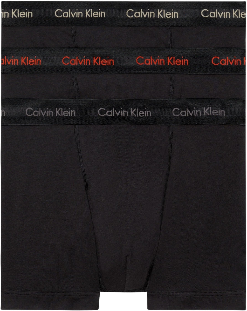 Calvin Klein Men’s 3 Pack Trunks with Logo Waistband