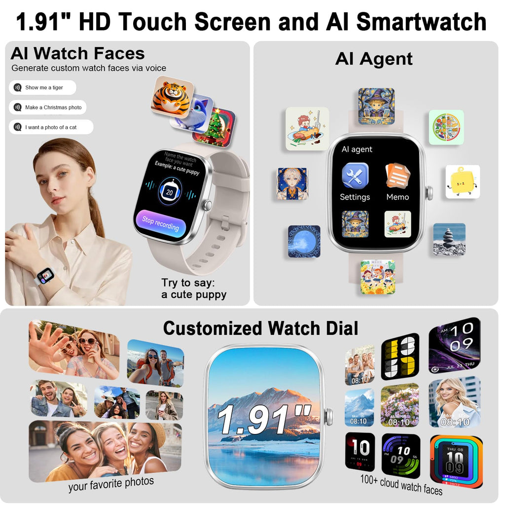 Motast Smart Watch, Fitness Tracker 1.69'' HD for Men Women