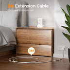 TESSAN 8 Way Tower Extension Lead 2M with 4 USB Slots (2 USB C)