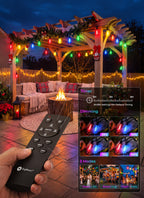 Brightown 52FT Solar String Lights Outdoor Waterproof, Last 30+ Hrs Runtime