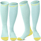 CAMBIVO Compression Socks for Women & Men 2 Pairs, Travel Flight Socks