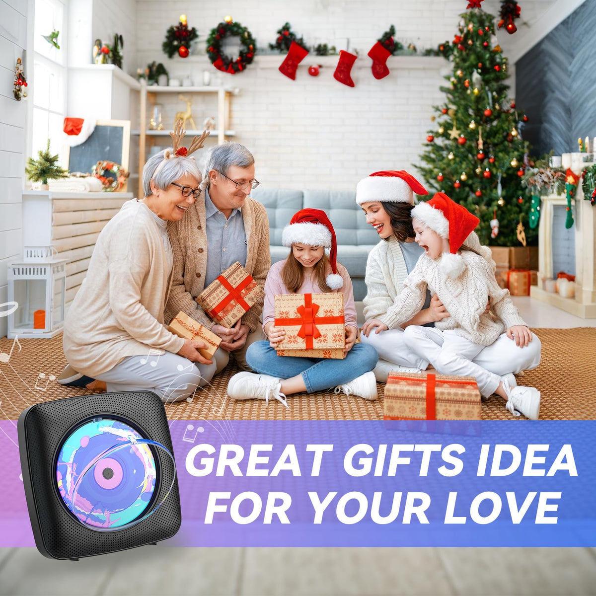 CD Player Portable: Kegaudio CD Players for Home with Speakers Bluetooth