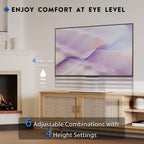BONTEC Universal TV Stand for 24-60 Inch TVs, Height Adjustable, 45 kg