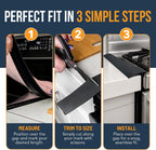 Linda’s Essentials Silicone Stove Gap Covers (2 Pack), Heat Resistant Oven Gap Filler Seals Gaps Between Stovetop and Counter, Easy to Clean Stove Gap Guard (21 Inches, Black)