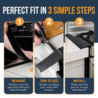 Linda’s Essentials Silicone Stove Gap Covers (2 Pack), Heat Resistant Oven Gap Filler Seals Gaps Between Stovetop and Counter, Easy to Clean Stove Gap Guard (21 Inches, Black)