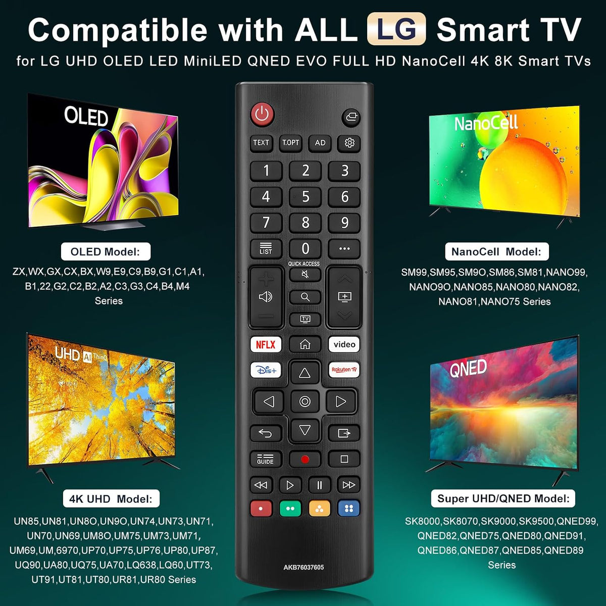Universal Remote Control Replacement for All LG Smart TV