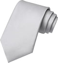RBOCOTT Solid Color Tie Mens Necktie for Business and Wedding Party