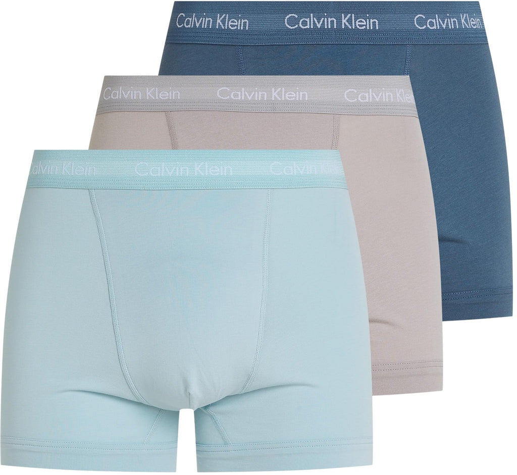 Calvin Klein Men’s 3 Pack Trunks with Logo Waistband