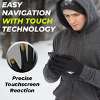 WESTWOOD FOX Winter Thermal Gloves Windproof Running Gloves Touch Screen Warm Anti Slip Silicone Cycling Gloves for Men Women,Elastic Cuff for Driving
