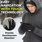 WESTWOOD FOX Winter Thermal Gloves Windproof Running Gloves Touch Screen Warm Anti Slip Silicone Cycling Gloves for Men Women,Elastic Cuff for Driving