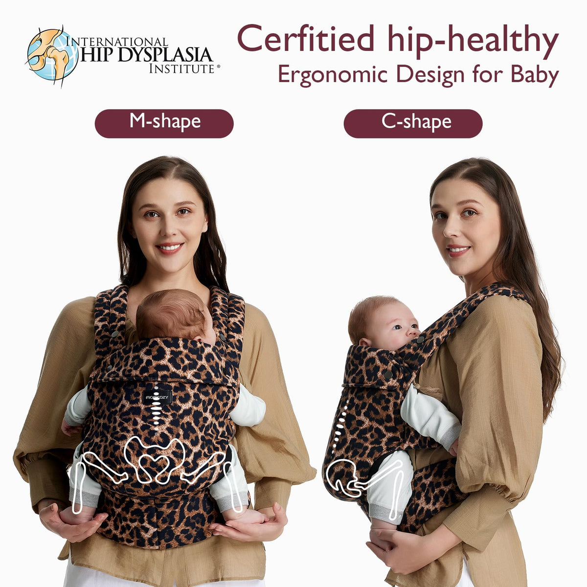 Momcozy Baby Carrier for 3-24M/3.2-20kg, Waist 64-127cm, Cotton Black
