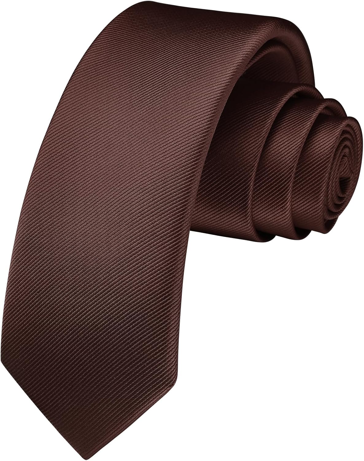 HISDERN Skinny Tie Solid Color 6cm Slim Ties for Men Wedding Classic Formal Business Necktie