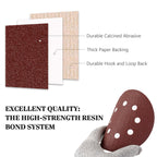 S SATC Sanding Discs 60 Grit 110Pcs Orbital Sander Discs 125mm Hook and Loop Round Orbital Sander Pads for Sanding