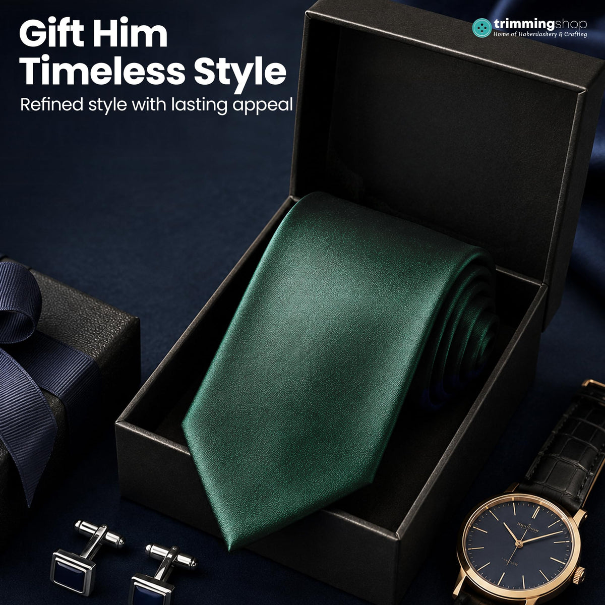 Trimming Shop 5cm Slim Skinny Solid Colour Necktie for Mens