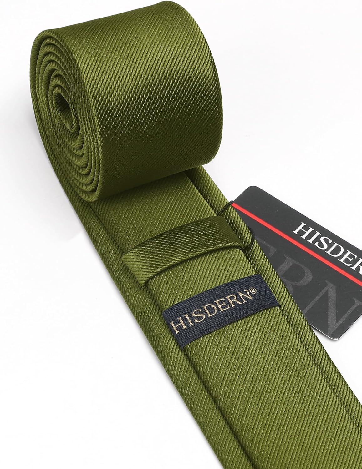 HISDERN Skinny Tie Solid Color 6cm Slim Ties for Men Wedding Classic Formal Business Necktie