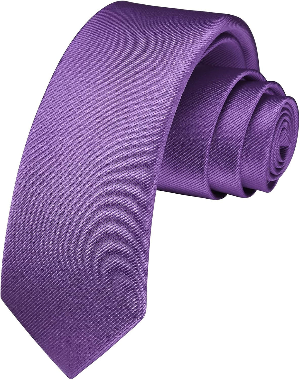 HISDERN Skinny Tie Solid Color 6cm Slim Ties for Men Wedding Classic Formal Business Necktie