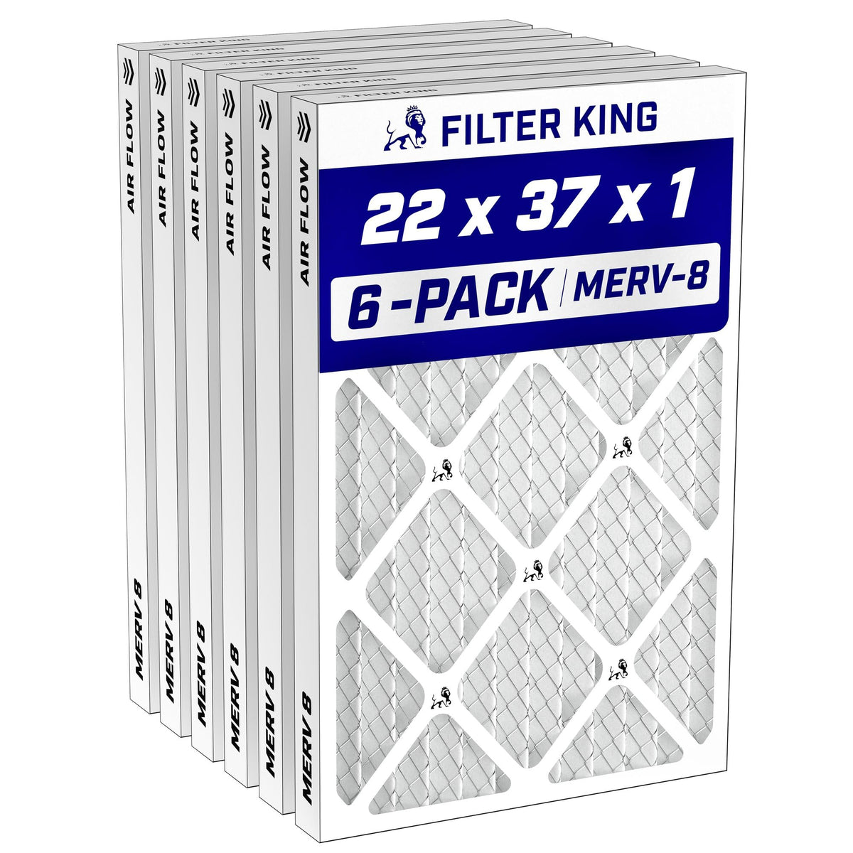 Filter King 19.25x23.25x2 Air Filter MERV 8, AC Furnace Filters (6-Pack)