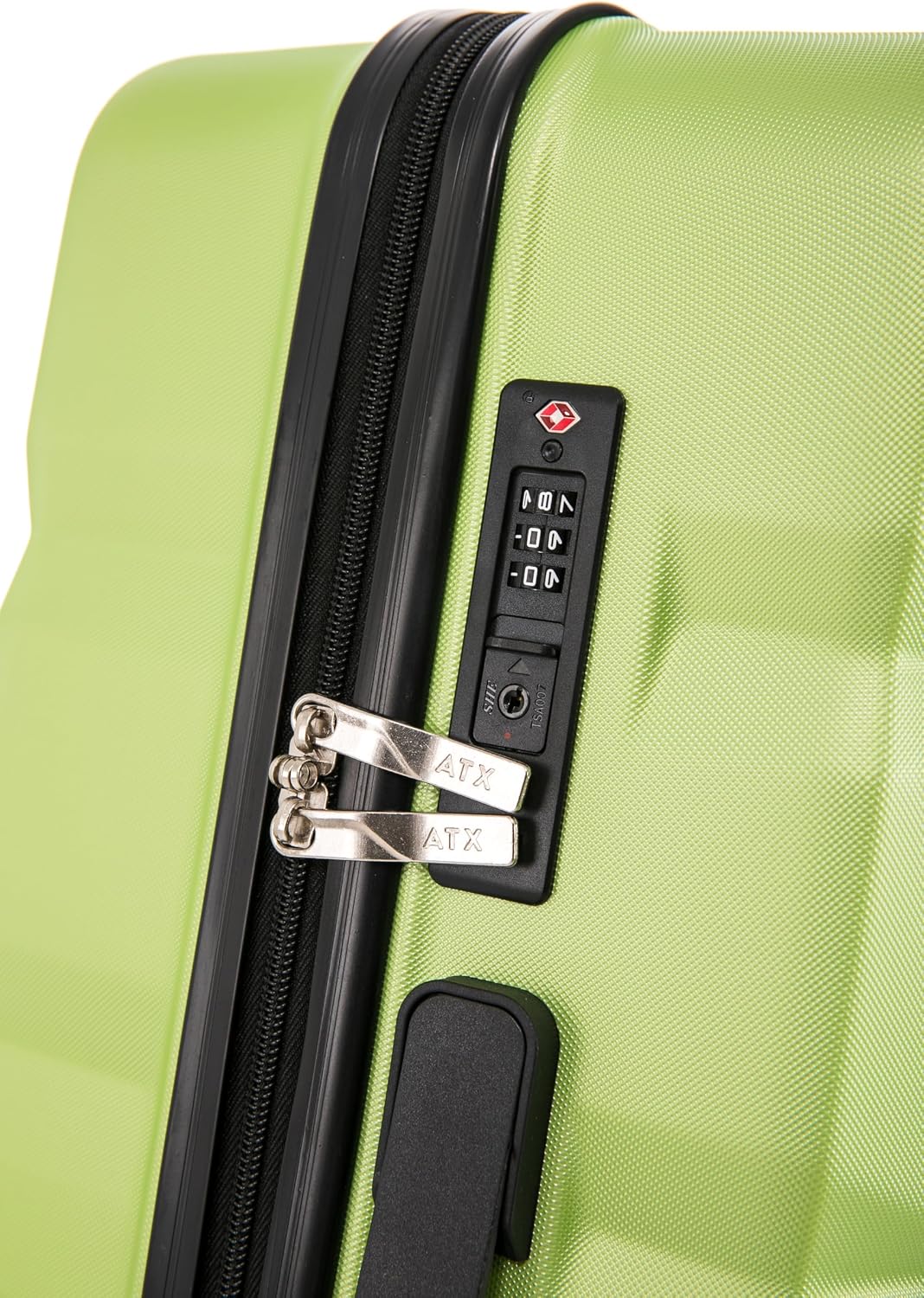 ATX Luggage Extra Large Suitcase Super Lightweight Durable ABS Hard Shell Suitcase with 4 Wheels and Built-in TSA Lock (Black, 32 Inches,132 Liter)