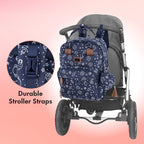 Dikaslon Baby Changing Bag Backpack, Large Nappy Back Pack Multifunction Baby Bags with Portable Changing Mat, Pacifier Holder, and Stroller Straps, for Mom and Dad