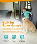 Flux Phenom Magnetic Screen Door - Bugs Out, Breeze in - 9min Install Auto-Sealing Heavy Duty Double Stitched Mesh, 52 Magnets, Hands Free Sliding & Patio Doors Net, Pet & Kid Friendly, 38 x 82 Inch