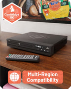 Oakcastle DVD100 DVD Player for TV, Multi Region, HDMI, 1080p Upscaling