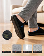 VeraCosy Men's Two-Tone Memory Foam Slippers