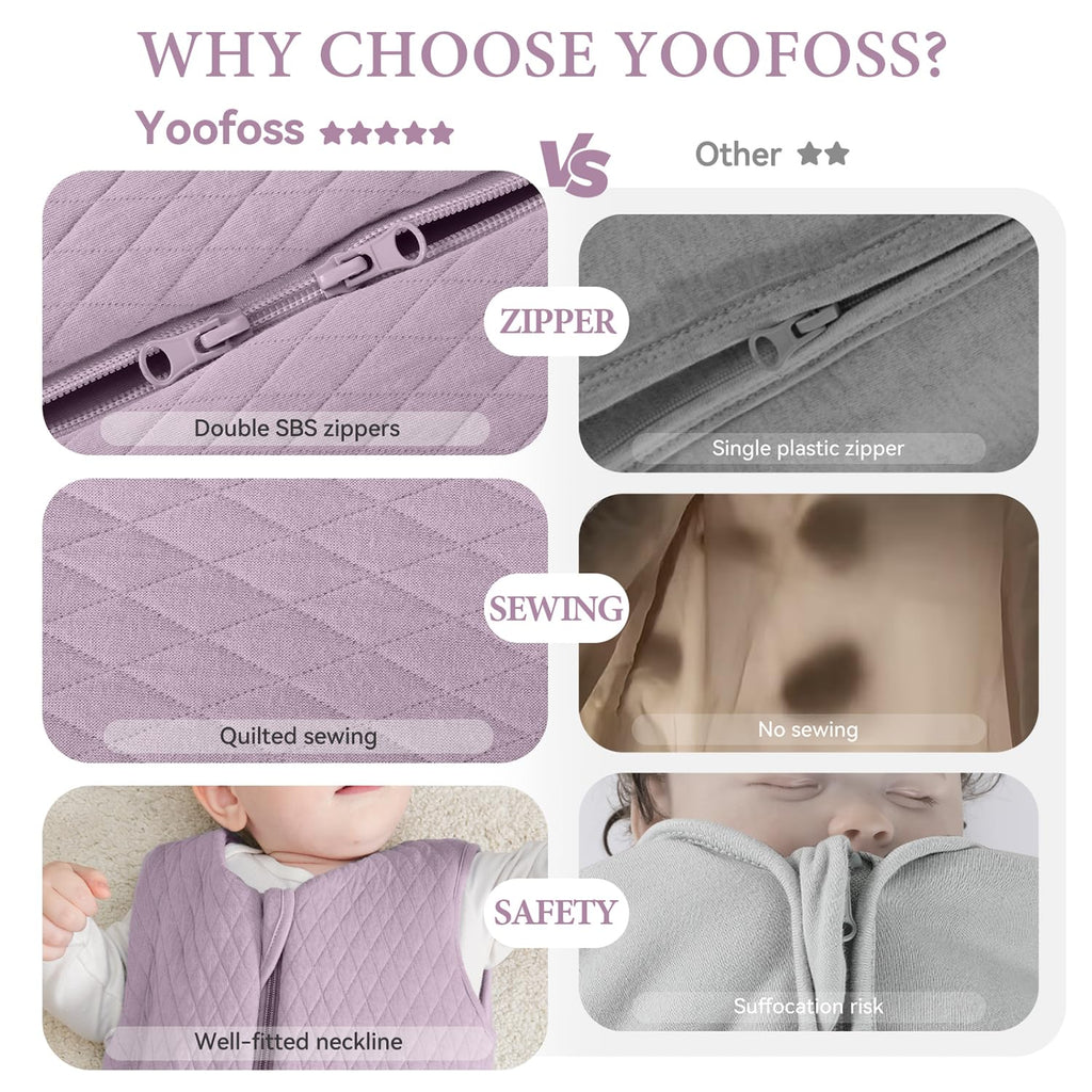 Yoofoss Baby Sleeping Bag 2.5 Tog 12-18 Months Grey