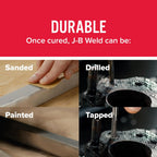 J-B Weld™ Syringe Original Cold-Weld™ Two-Part Epoxy System, Ultra-Fast Setting Time, High Strength, Suitable for All Metals and Other Materials, Dark Grey 25ml