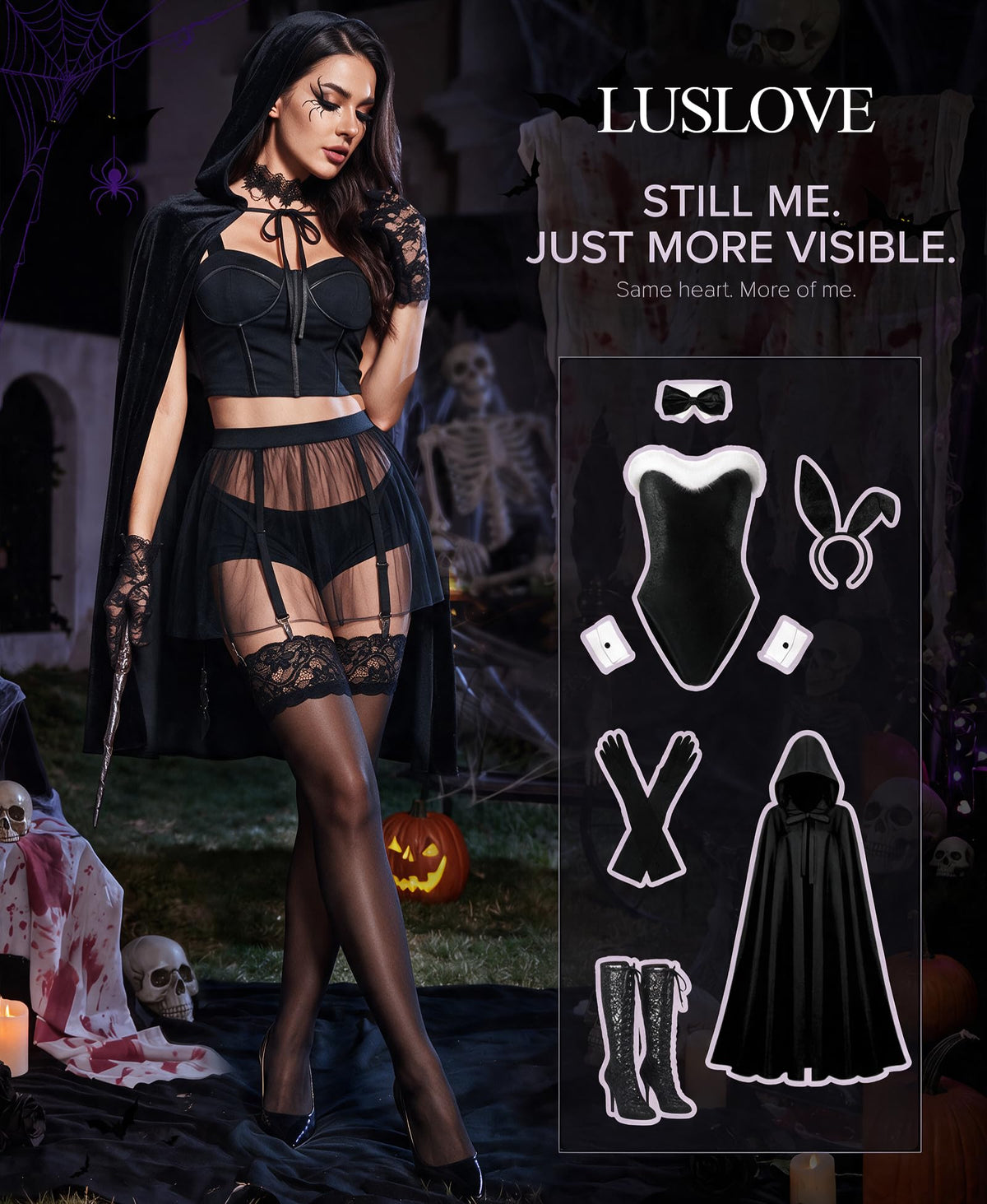 Hold Up Stockings for Women – Sexy Lace Top Thigh High with Anti-Skid Silicone Silk One Size