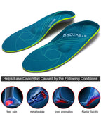 Plantar Fasciitis Arch Support Orthopedic Insoles Relieve Flat Feet Heel Pain Shock Absorption Comfortable Inserts(Size:UK-7,Length:10.25",Green)