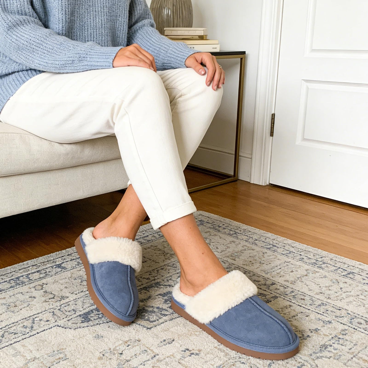 Litfun Women's Fluffy Memory Foam Slippers House Shoes Indoor