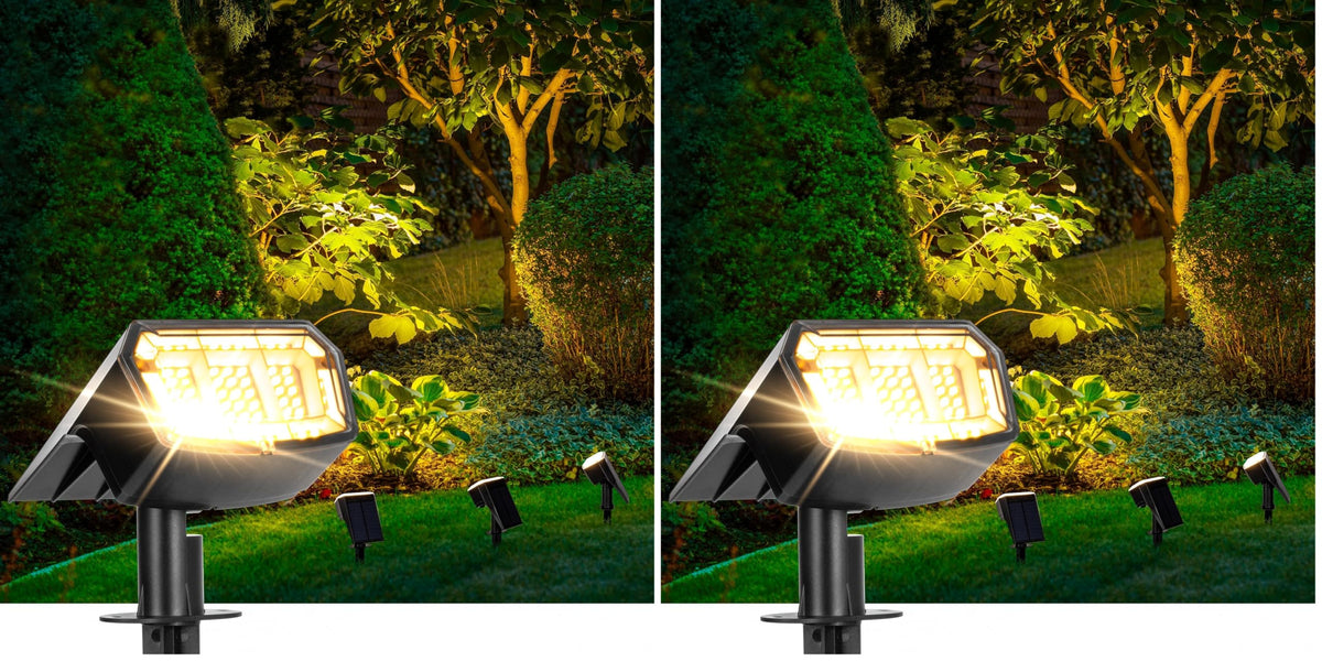 AUDERWIN Solar Spot Lights Outdoor Waterproof, 6 Packs, Neutral White