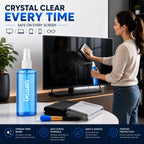 Betron Screen Cleaner Spray Kit with Cloth for TV, Laptop, Monitor, 500ml