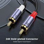 MOSWAG RCA Stereo Cable,2-Male to 2-Male RCA Audio Stereo Cable 10Ft/3M,RCA Cord Auxiliary Audio Cord Nylon Braided for Home Theater, HDTV, Amplifiers, Hi-Fi Systems, Car Audio, Speakers