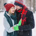 Grevosea 2 Pair Fingerless Warm Gloves - Winter Half Finger Gloves Thickened Knit Touchscreen Stretchy Mittens for Men Women