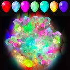 Aogist 200pcs 10-Colors Mini Lights with Hook,Long Standby Time Waterproof LED Balloon Light,Battery Powered,Ball Lamp for Balloon Paper Lantern Birthday Party Christmas Halloween
