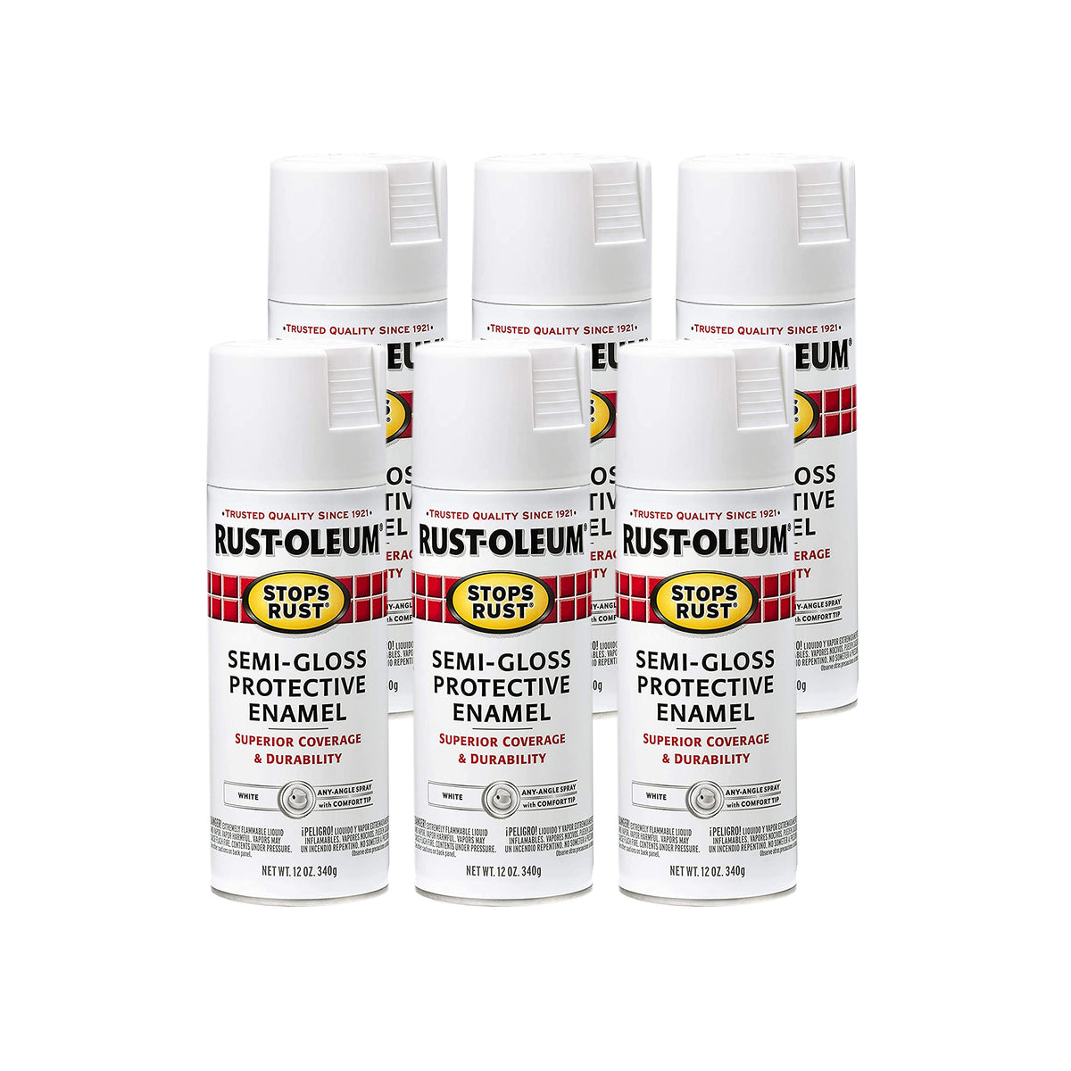 Rust-Oleum 7776830 Stops Rust Spray Paint, 12 oz, Flat Black