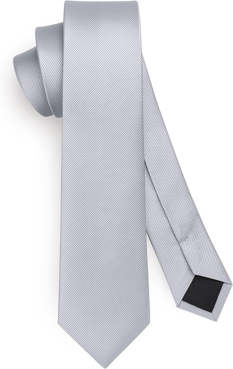 HISDERN Skinny Tie Solid Color 6cm Slim Ties for Men Wedding Classic Formal Business Necktie