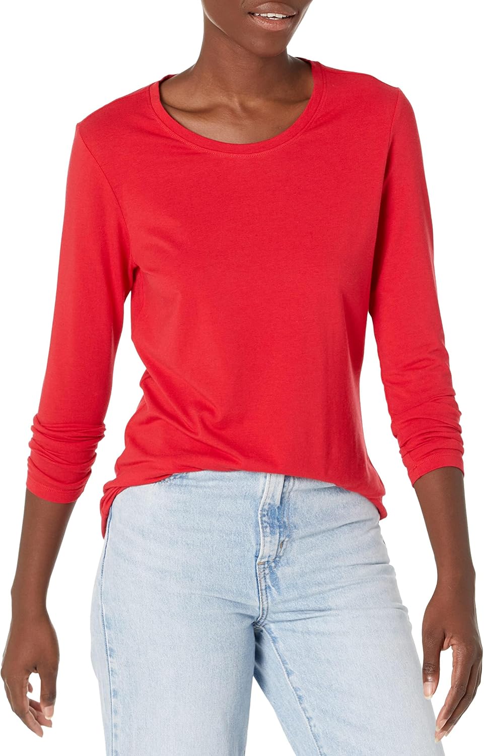 Amazon Essentials Women's Regular-Fit Long-Sleeve Crewneck T-Shirt
