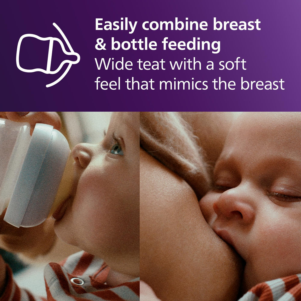 Philips Avent Natural Response Bottle Teat - 2 x Baby Bottle Flow 4 Teats for Babies Aged 3+ Months, BPA Free (Model SCY964/02)